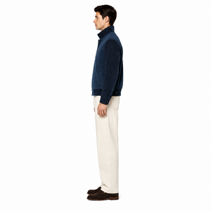 Chaqueta Blouson Personalizada para Hombre, de Gamuza de Búfalo con Paneles, Corte Relajado, Acolchada, de Cuero Resistente, OEM Sialkot, para Invierno - Product Image 3