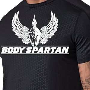 Camiseta Deportiva Negra para Hombre, Cuello Redondo, Manga Corta, para Entrenamiento, Gimnasio, Ejercicio, Fitness, Running, Ropa Deportiva Informal - Product Image 4