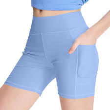 Shorts de sport 2-en-1 pour femmes avec poches, motif uni, shorts de gym, shorts de course, shorts de yoga - Product Image 1