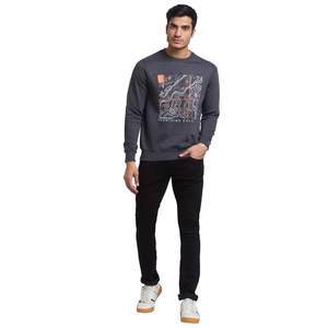 Sweat-shirt à col rond pour homme, 100% coton molletonné, épaules tombantes, style décontracté hiver, streetwear, pull doux brossé, OEM, marque privée - Product Image 3