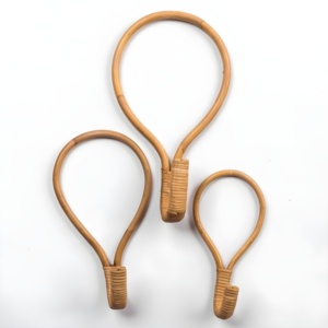 Rattan towel <b>hook</b> clothes <b>display</b> wall hanger supplier direct price handcrafted clothing <b>hooks</b> - Product Image 1