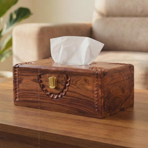 Boîte à mouchoirs en bois classique, porte-mouchoirs personnalisé, taille standard pour la maison, le salon, le bureau, la coiffeuse - Product Image 4