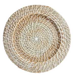 Tazón redondo de ratán tejido, plato de servir de caña natural, tazón decorativo para la mesa de comedor, decoración del hogar, multiusos - Product Image 3