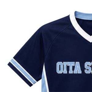 Maillot de lacrosse bleu marine à empiècements contrastants pour homme, uniforme de sport à manches courtes, chemise d'équipe athlétique, tenue d'entraînement et de jeu en extérieur - Product Image 6