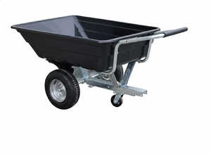 Chariot à benne basculante Caldwell, capacité 350 kg, remorque pour ferme et jardin - Roues en PU anti-crevaison de 16 pouces ou roues pneumatiques robustes à 4 plis - Product Image 2