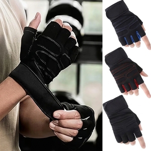 Gants de sport en cuir à demi-doigts pour la musculation, la musculation en salle, respirants, antidérapants, unisexes - Product Image 3