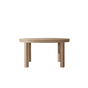 Minimalist <b>Round</b> <b>Outdoor</b> Dining <b>Table</b> Solid Teak Slatted Top Durable Weather Resistant Scandinavian Style Resort Furniture - Product Image 4