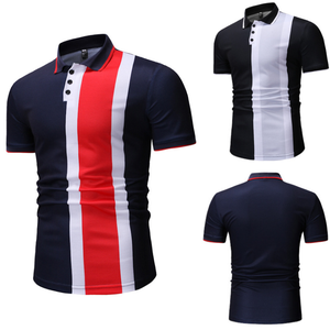 Polo de Hombre con Bloques de Color, Manga Corta, Corte Regular, Tejido de Punto, Diseño Casual en Blanco y Negro - Product Image 4