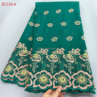KC136 gros lafaya africain suisse Voile dentelle tissu dernier Lafaya nigérian dentelle broderie 100% coton Dubaï Style pour la fête