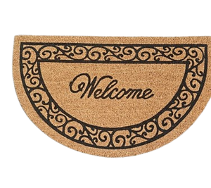 Alfombra Decorativa de Fibra de Coco Natural con Base de PVC Antideslizante para Entrada - Product Image 5