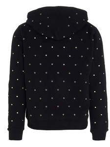 Sweat à capuche en gros personnalisé avec logo brodé, marque privée, en coton French Terry, coupe oversize, haute qualité, avec strass, pour homme - Product Image 2