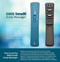 Masseur électrique du cuir chevelu SMiB SMIB-PMSA, peigne à ions plasma pour la croissance des cheveux, 10 000 vibrations, soin profond du cuir chevelu, spa capillaire, anti-perte de cheveux
