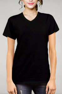 T-shirts d'été pour femmes, en tricot uni, teinture unie, protection athlétique, col en V, séchage rapide - Product Image 4