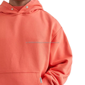 เสื้อฮู้ดดี้ผู้ชายสีชมพูวินเทจ ผ้าฝ้ายฟลีซหนา 400gsm พิมพ์ลายดิจิทัล ระบายอากาศ แห้งเร็ว ทรงหลวม ติดกระดุมแป๊ก - Product Image 6