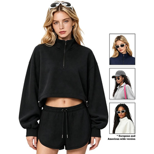 Sudaderas con Capucha para Mujer, Cierre de Cremallera, Estilo Holgado, Sudaderas Cortas con Capucha, con Logotipo Personalizado, Todos los Colores y Tallas - Product Image 3