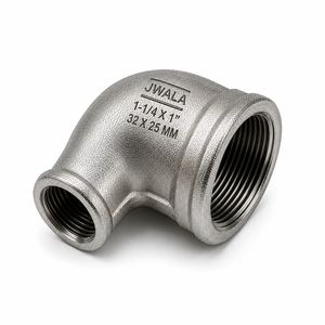 Coude de réduction en acier inoxydable de précision 32x25mm 1-1/4 x 1 pouce, adaptateur de tuyauterie chimique fileté, raccord de plomberie industrielle - Product Image 1
