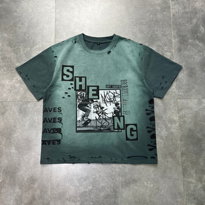 เสื้อยืดแขนสั้นผู้ชายไซส์ใหญ่ พิมพ์ลายมังกร คอกลม สไตล์สตรีท ผ้าถัก 100% คอตตอน พิมพ์ลายยางนูน 320 กรัม เป็นมิตรกับสิ่งแวดล้อม - Product Image 4