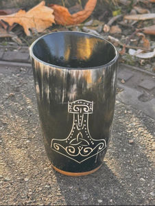 Verre à boire en corne de buffle naturelle, fait main, durable, pour bar, hôtel, maison et cadeau - Product Image 2