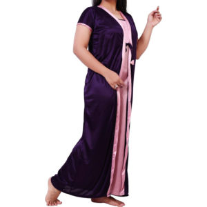 Nuevo Estilo, Moderno, Suave, Liso, Primavera Verano, Camisón Largo de Seda y Satén para Mujer, Talla Grande, Ropa de Dormir Transpirable - Product Image 5