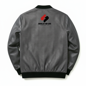 Chaqueta Bomber para Hombre al por Mayor, Chaqueta de Cuero PU con Logotipo Personalizado, Cierre de Cremallera, Estilo Bomber Informal - Product Image 2