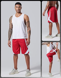 Serie Dominator: Paquete de 5 pantalones cortos de baloncesto multicolor de alto rendimiento para hombre con gráficos de contraste cinético. Pantalones cortos para hombre. - Product Image 3