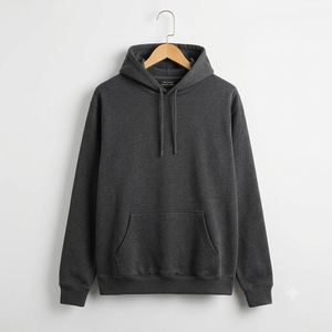 Sweat-shirts à capuche décontractés pour hommes en molleton de coton, couleur unie, séchage rapide, logo personnalisé sur le devant, OEM Orange ImpeX - Product Image 3