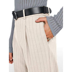 กางเกงขายาวทรงกระบอกเอวสูงสำหรับผู้หญิง รุ่นใหม่ทันสมัย ระบายอากาศได้ดี เหมาะสำหรับทำงาน รับผลิตแบบ OEM ODM - Product Image 2