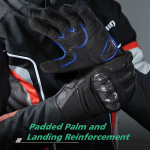 ถุงมือขี่มอเตอร์ไซค์หนังสำหรับผู้ชาย กันลื่น น้ำหนักเบา คุณภาพสูง ทนทาน จับกระชับมือ สวมใส่สบาย - Product Image 6