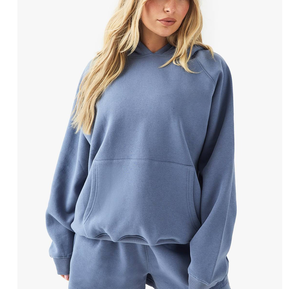 เสื้อฮู้ดดี้พิมพ์ลายตามสั่งสำหรับผู้หญิง สวมใส่สบายๆ ในฤดูหนาว เหมาะสำหรับพักผ่อนที่บ้าน ทรงหลวม พิมพ์ลาย OEM จำนวนมาก - Product Image 1