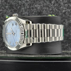 Reloj de lujo de acero inoxidable para hombre, esfera azul hielo, reloj mecánico automático con fecha, bisel con números romanos, negocios, 12mm, 16mm - Product Image 3
