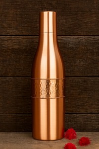 Botella de Agua de Cobre, Diseño Minimalista, Portátil, para Viajes, con Tapa - Product Image 6