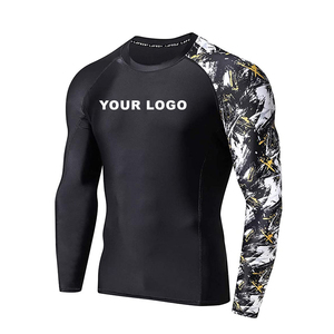 2026 Meilleure Qualité T-shirt de Fitness Respirant Imprimé MMA Rash Guard à Manches Longues pour la Course et le BJJ, Col Rond - Product Image 2