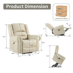 Sofá Cama de Terciopelo con Reposapiés y Portavasos, Sillón Reclinable para Sala de Estar, Patas Metálicas Extraíbles, Categoría de Producto: Sillón de Masaje - Product Image 2