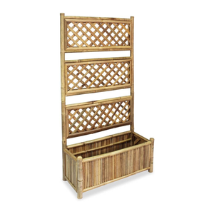 Bac à fleurs surélevé en bambou avec treillis, durable, pour plantes grimpantes, décoration de jardin extérieur, en provenance du Vietnam - Product Image 2