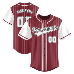 Maillot de baseball en gros, design personnalisé, manches courtes, coupe athlétique, tenue d'entraînement, service OEM, vêtements de sport d'équipe, maillot de baseball - Product Image 1