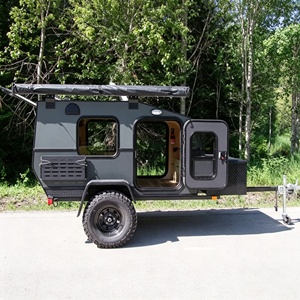 Mini <span class=keywords><strong>caravane</strong></span> tout-terrain légère, directement de l'usine, pour le camping, les voyages routiers et les aventures en plein air - Product Image 2