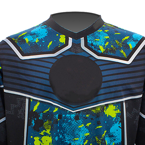 Camiseta de Paintball Sublimada de Venta Caliente, Fabricada en Fábrica, Ligera, con Cuello en V, Color Personalizado, Impresiones Personalizadas - Product Image 4