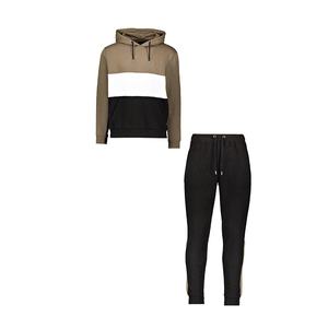 Chándal lavado con ácido hecho a medida de talla grande, pantalones de chándal acampanados vintage con cremallera desgastada y conjuntos de Sudadera con capucha para hombres - Product Image 2