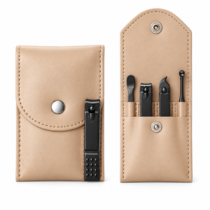 Ensemble de manucure professionnel 4-en-1 MANAN INSTRUMENTS de haute qualité en acier inoxydable, mini portable, coupe-ongles et tondeuse en cuir - Product Image 6