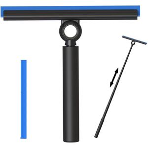 Raclette de douche télescopique à long manche, outil de nettoyage de vitres extensible pour le nettoyage des portes vitrées - Product Image 1