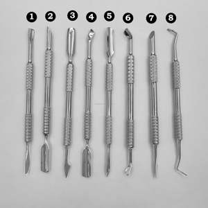 Empujador de Cutículas Profesional de Acero Inoxidable 420, Doble Punta, Reutilizable, Personalizable OEM, para Manicura y Pedicura - Product Image 5