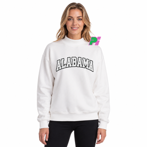 เสื้อสเวตเชิ้ตคอเต่า Alabama ปักอักษรแบบกำหนดเอง เสื้อสเวตเชิ้ตคอเต่าคุณภาพสูง ปักลายแบบกำหนดเอง - Product Image 1