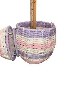 New design paper <b>egg</b> shaped storage basket with lid made in Vietnam with <b>wholesale</b> price for <b>easter</b> decoration - Product Image 3