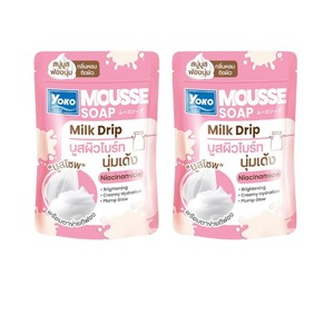 Y762 YOKO GOLD MOUSSE SOAP MILKY DRIP 100g. Enriched With Milk Protein And Niacinamide Gentle Formula <b>Leaves</b> Skin Looking Smooth - Product Image 6