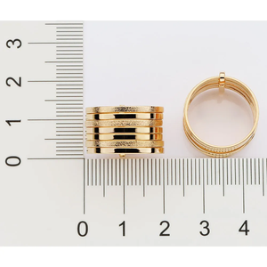 Geometric 10K Real Gold <b>Ring</b> <b>Set</b> Modern Stackable Bands For Women's Fashion Jewelry Daily Wear Jewelry - Product Image 3