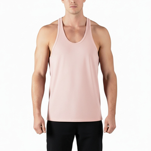 Débardeur de sport sans manches pour homme, 100% coton, séchage rapide, extensible, respirant, style streetwear - Product Image 1