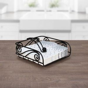 Multipurpose Metal Napkin Organizer Holder For Kitchen Countertop Dining Room Restaurant Cafe <b>Tabletop</b> <b>Storage</b> - Product Image 3