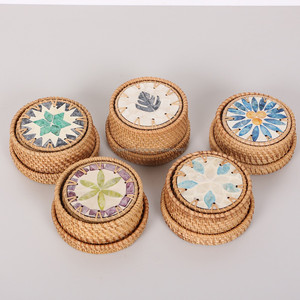 แผ่นรองแก้วลายมุกดีไซน์วินเทจสุดหรูแผ่นรองแก้วออกแบบได้ตามต้องการ - Product Image 2