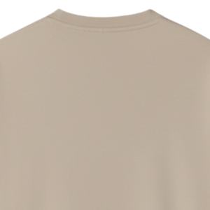 Camiseta Beige Oversize para Hombre, Manga Corta, Cuello Redondo, Algodón, Estilo Casual Urbano, Logotipo Pequeño en el Pecho, Camiseta de Verano - Product Image 4