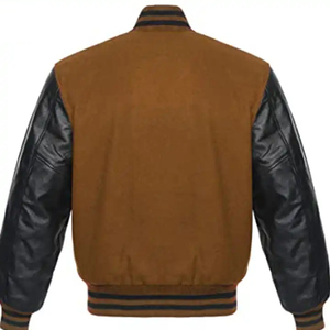 Chaqueta Varsity con Logotipo Personalizado al por Mayor, Bordado Chenille, Cuello Alto, Transpirable, Ropa Urbana para Hombre, Invierno - Product Image 2